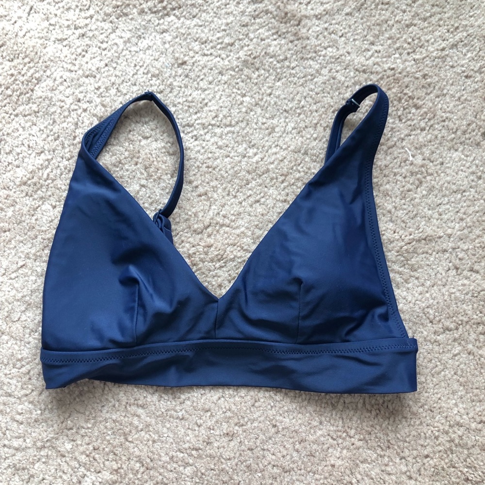 Aerie Navy blue scoop bikini top NWOT